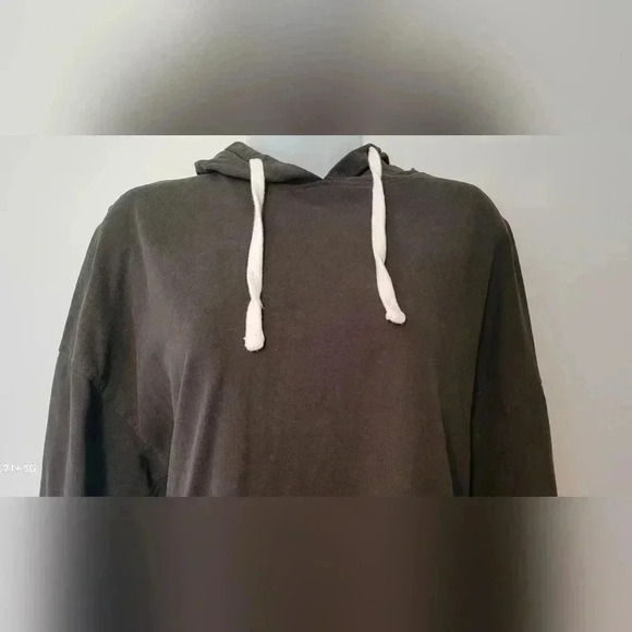 ZARA Trafaluc 3/4 length sleeve hooded pullover lightweight sweater Brown size s - Picture 2 of 7